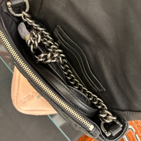 NWT! New Marc Jacobs J Marc Mini Shoulder Bag - Croc-embossed Leather Black 3way - Picture 10 of 14